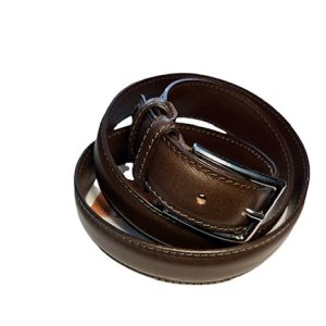 Läder bälte mörk brun 35 mm